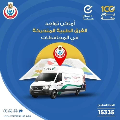 اعرف أماكن تواجد الفرق الطبية المتحركة بمحافظتك